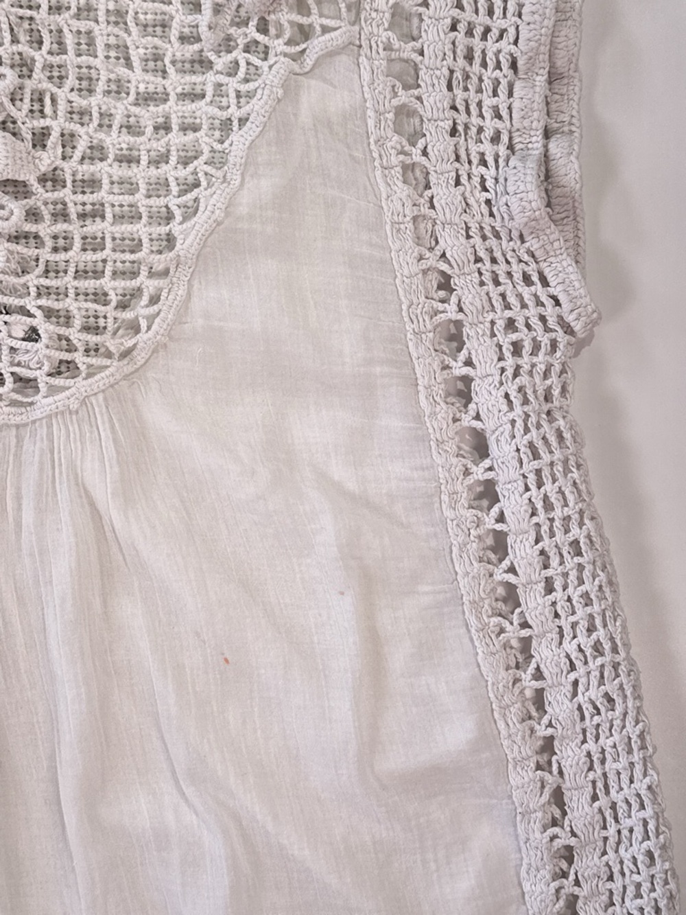 Free People White Crochet Yoke Sleeveless Camisole - Picture 3 of 9